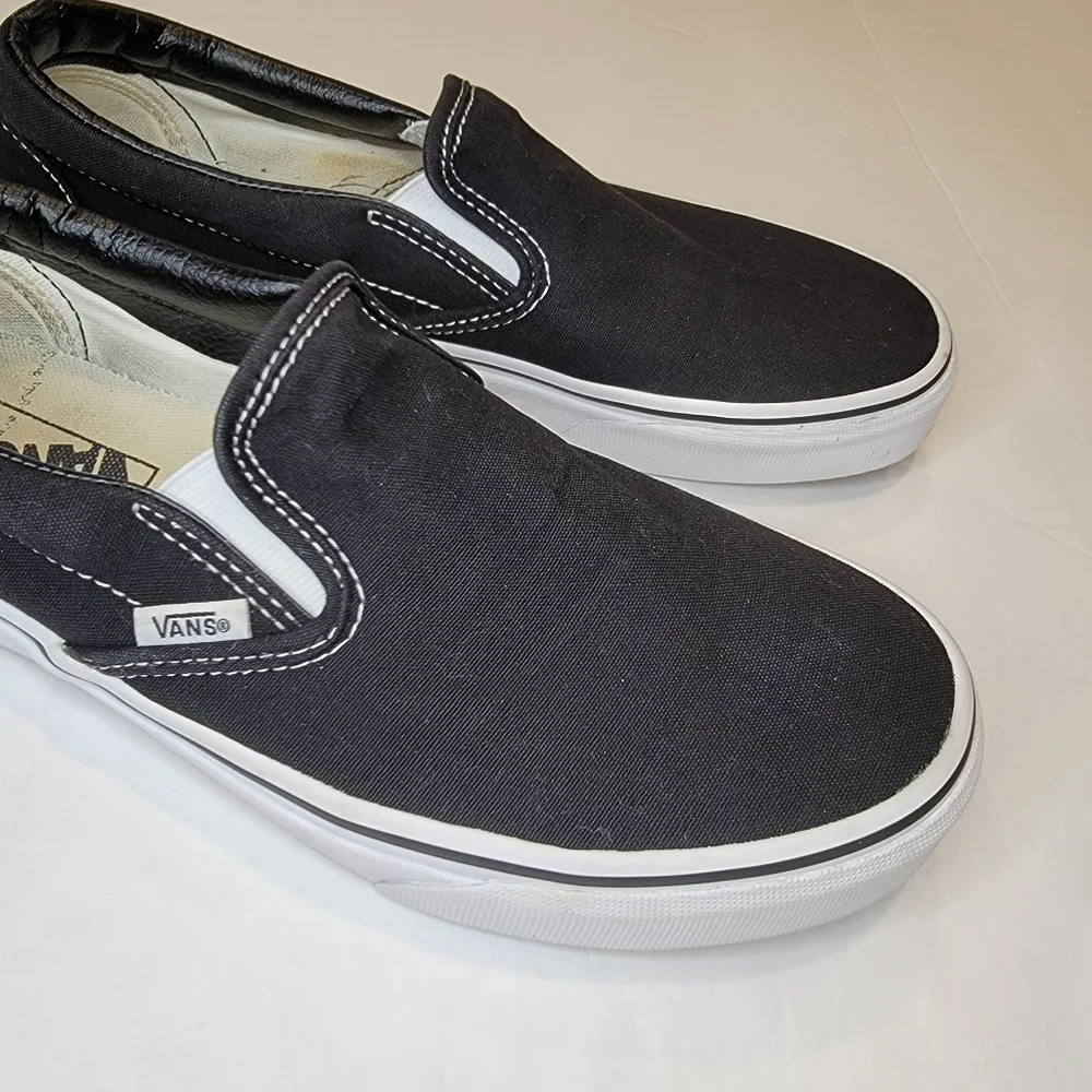 Vans Off The Wall Black & White Slip On Sneaker Size Men's 8 (Women's 9.5) - Picture 9 of 13